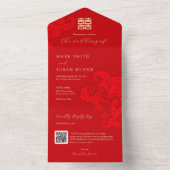 Alles in einem traditionellen chinesischen Hochzei All In One Einladung (Innen Boden)