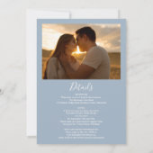 Alles in einem trüben Foto mit blauer Grünpflanzen Einladung (Rückseite)