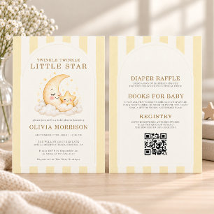 Alles in Einem Twinkle Twinkle Little Star Baby Sh Einladung