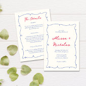 Alles in einem Whimsical Bright Border Script Hoch Einladung