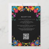 Alles in einer blumenreichen mexikanischen Fiesta- Einladung (Rückseite)