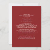 Alles in einer Burgundy-Fett-Typografie-Hochzeit Einladung (Rückseite)