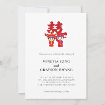 Alles in einer chinesischen Hochzeitseinladung