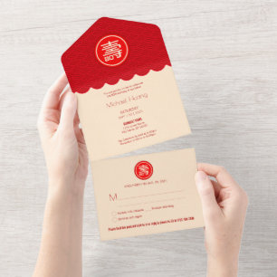 Alles in einer chinesischen Lebenserwartung Einlad All In One Einladung