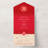 Alles in einer chinesischen Lebenserwartung Einlad All In One Einladung (Innen Boden)