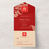 Alles in einer chinesischen Lebenserwartung Einlad All In One Einladung (Innen Boden)