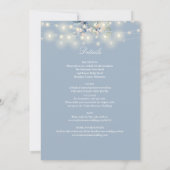 Alles in einer duftigen blauen String-Lights Blume Einladung (Rückseite)