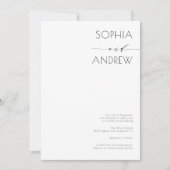 Alles in einer einfachen, modernen Kalligrafie-Hoc Einladung (Vorderseite)