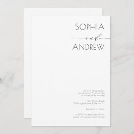 Alles in einer einfachen, modernen Kalligrafie-Hoc Einladung