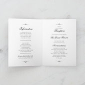 Alles in einer eleganten, geklappten Vintagen Mono Einladung (Innenseite)
