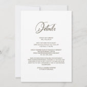 Alles in einer eleganten Hochzeit mit weißer Blüte Einladung (Rückseite)