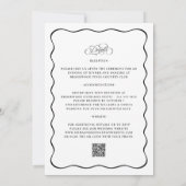 Alles in einer eleganten Hochzeit QR Black Calligr Einladung (Rückseite)