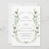 Alles in einer eleganten Wildblume Hochzeit Einladung (Vorderseite)