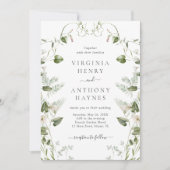 Alles in einer eleganten Wildblumen Einladung (Vorderseite)