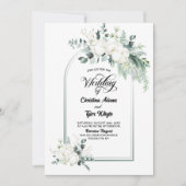 Alles in einer Eukalyptus-Arch-Hochzeit Einladung (Vorderseite)