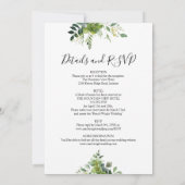 Alles in einer Eukalyptus-Grüne Elegante Hochzeit Einladung (Rückseite)
