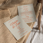 Alles in einer farbenfrohen Hand gezeichnete Retro Einladung