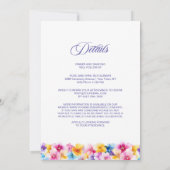 Alles in einer farbenfrohen Oval-Hochzeit Einladung (Rückseite)