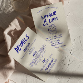 Alles in einer Grunge Hand gezeichnete Kuchen Retr Einladung