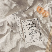 Alles in einer Hand gezeichnet, geschrieben Hochze Einladung