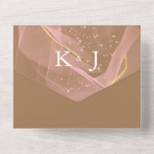 Alles in einer Hochzeit florale rustikale Einladun All In One Einladung (Rückseite)