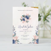 Alles in einer Hochzeitseinladung Einladung (Stehend Vorderseite)