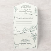 Alles in einer Hochzeitseinladung und UAWG Green L All In One Einladung (Außenbereich)