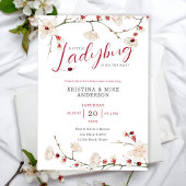 Alles in einer kleinen Ladybug QR Code Dusche Einladung