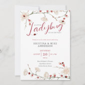 Alles in einer kleinen Ladybug QR Code Dusche Einladung (Vorderseite)