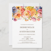 Alles in einer lebendigen Frühlingsblumenhochzeit Einladung (Vorderseite)