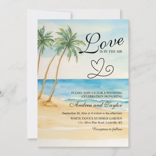 Alles in einer Liebe ist in der Luft QR Code Hochz Einladung (Vorderseite)