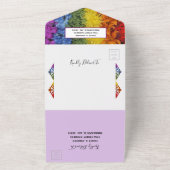 Alles in einer LIEBE Lila Hochzeit All In One Einladung (Außenbereich)