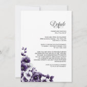 Alles in einer Lila Blumenhochzeit Einladung (Rückseite)