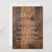 Alles in einer modernen rustikalen Brauerei Hochze Einladung (Rückseite)