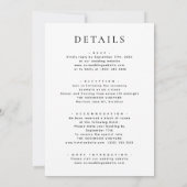 Alles in einer modernen Typografie Minimalistische Einladung (Rückseite)