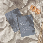 Alles in einer neutralen, stürmischen blauen Boho Einladung