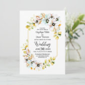 Alles in einer pastellfarbenen Blumenhochzeit Einladung (Stehend Vorderseite)