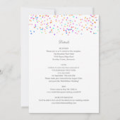 Alles in einer Rainbow-Confetti-Hochzeit Einladung (Rückseite)