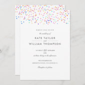 Alles in einer Rainbow-Confetti-Hochzeit Einladung (Vorne/Hinten)