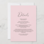 Alles in einer rosa, blühenden Hochzeit Einladung (Rückseite)