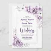 Alles in einer rosa Blumenhochzeit Einladung (Vorderseite)