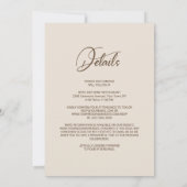 Alles in einer rustikalen Blütenhochzeit Einladung (Rückseite)