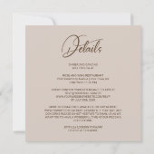 Alles in einer rustikalen Burnt Orange Blumenzange Einladung (Rückseite)