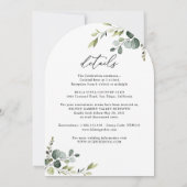 Alles in einer rustikalen Eukalyptus-Hochzeit Einladung (Rückseite)