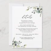 Alles in einer rustikalen Eukalyptus-Hochzeit Einladung (Rückseite)