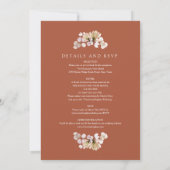 Alles in einer rustikalen Hochzeit im Herbst Einladung (Rückseite)