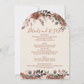 Alles in einer rustikalen Hochzeit im Herbst mit B Einladung (Rückseite)
