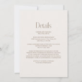 Alles in einer rustikalen neutralen Blumenhochzeit Einladung (Rückseite)