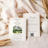 Alles in einer rustikalen Waldlandschaft Einladung