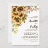 Alles in einer Sonnenblumenhochzeit Einladung (Vorderseite)